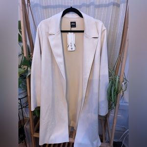 Zara Faux Suede Coat NWT